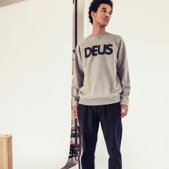 All Caps Crew Sweater - Grey