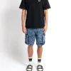 Burly Cargo Short - Mid Indigo
