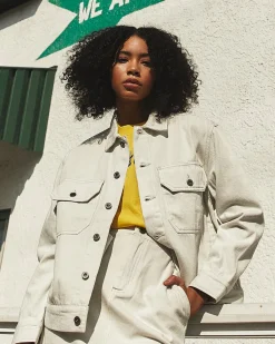 Coby Denim Jacket - Bleached White
