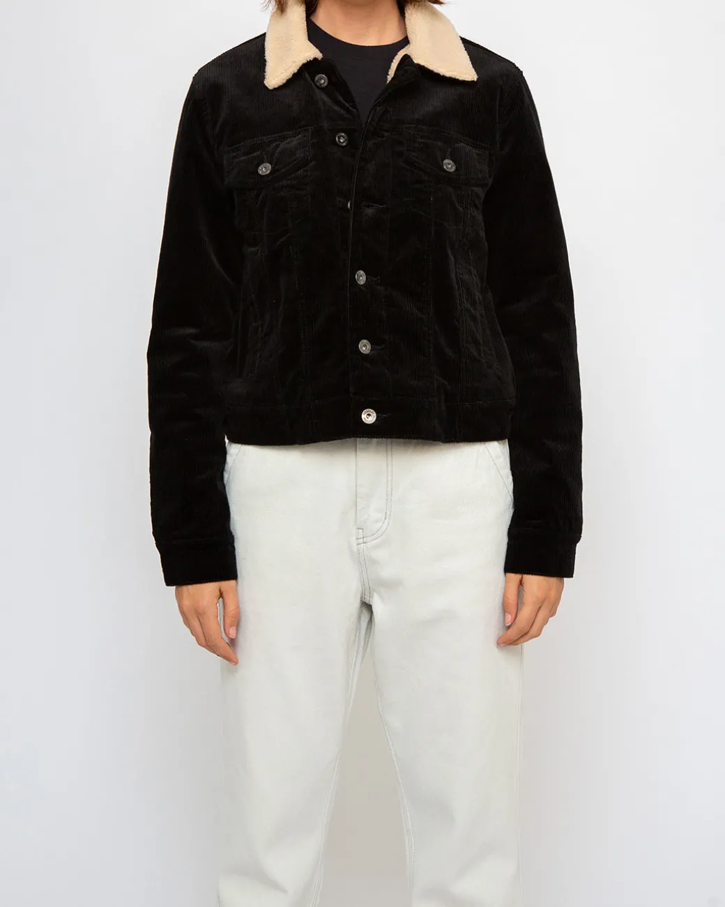 Cord Trucker (Regular Fit) - Black