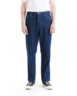Dallas Stripe Work Pant - Indigo