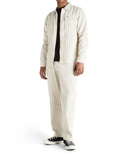 Dallas Stripe Work Pant - Natural