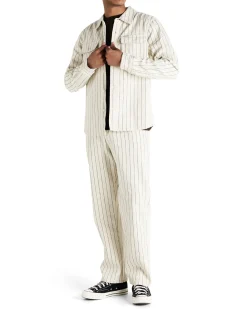 Dallas Stripe Work Pant - Natural