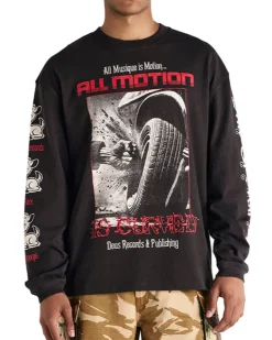 Dancing Ghost Long Sleeve Tee - Anthracite