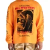 Dancing Ghost Long Sleeve Tee - Persimmon Orange