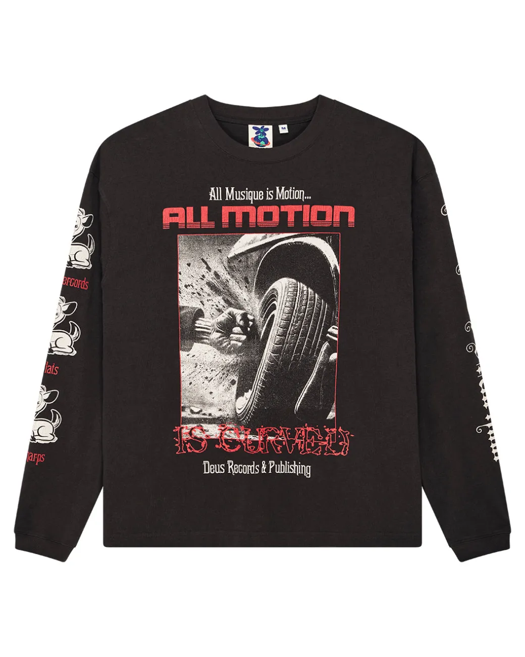 Dancing Ghost Long Sleeve Tee - Anthracite