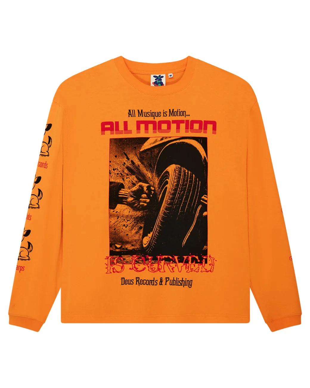Dancing Ghost Long Sleeve Tee - Persimmon Orange
