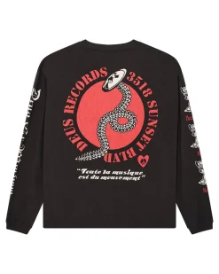 Dancing Ghost Long Sleeve Tee - Anthracite