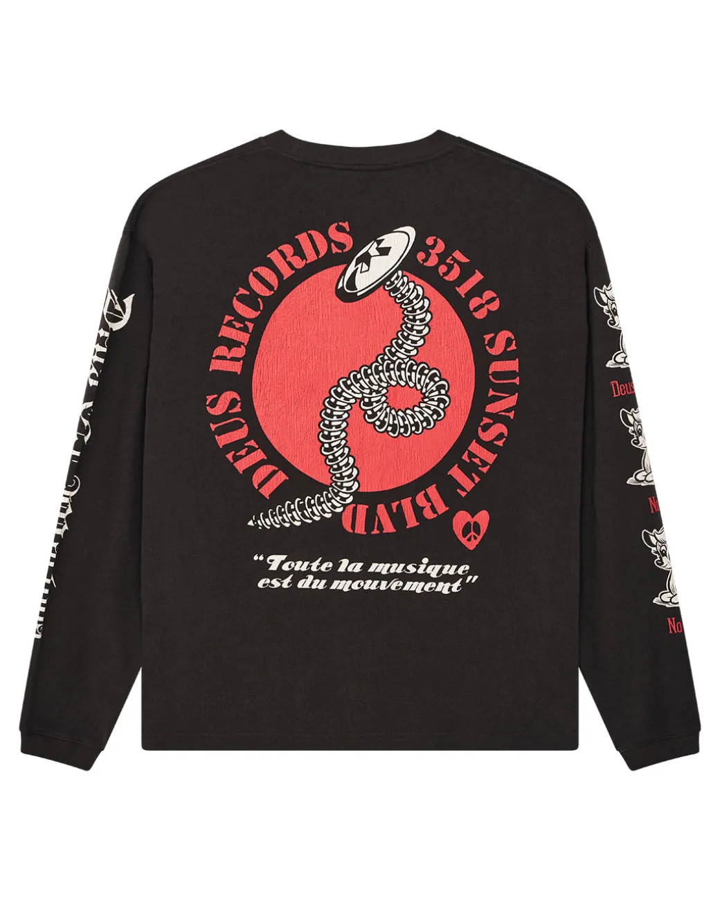 Dancing Ghost Long Sleeve Tee - Anthracite