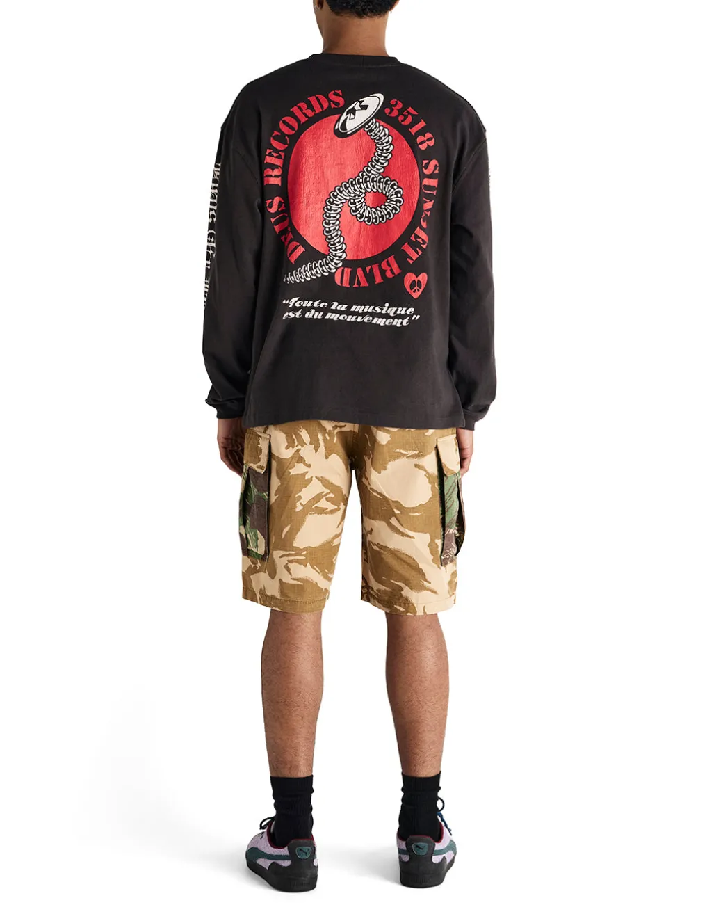 Dancing Ghost Long Sleeve Tee - Anthracite