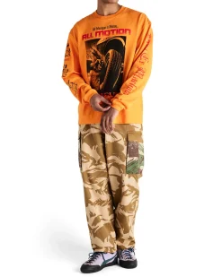 Dancing Ghost Long Sleeve Tee - Persimmon Orange