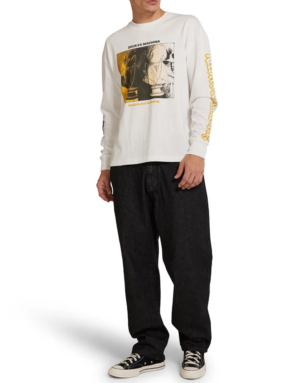 Divine Spark Long Sleeve Tee - Vintage White