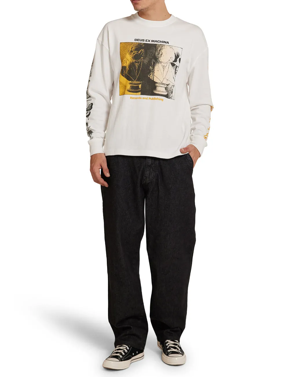Divine Spark Long Sleeve Tee - Vintage White