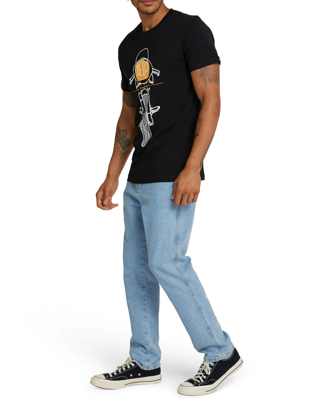 Frontal Matchless Tee - Black