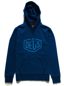 Indigo Shield Hoodie - Dark Indigo