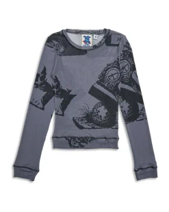 5-7-5 Mesh Long Sleeve Top - Boulevard