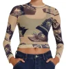 5-7-5 Mesh Long Sleeve Top - Indigo