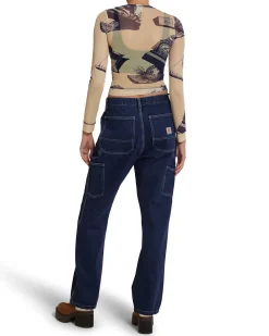 5-7-5 Mesh Long Sleeve Top - Indigo