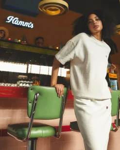 Monique Jersey Skirt - Vintage White