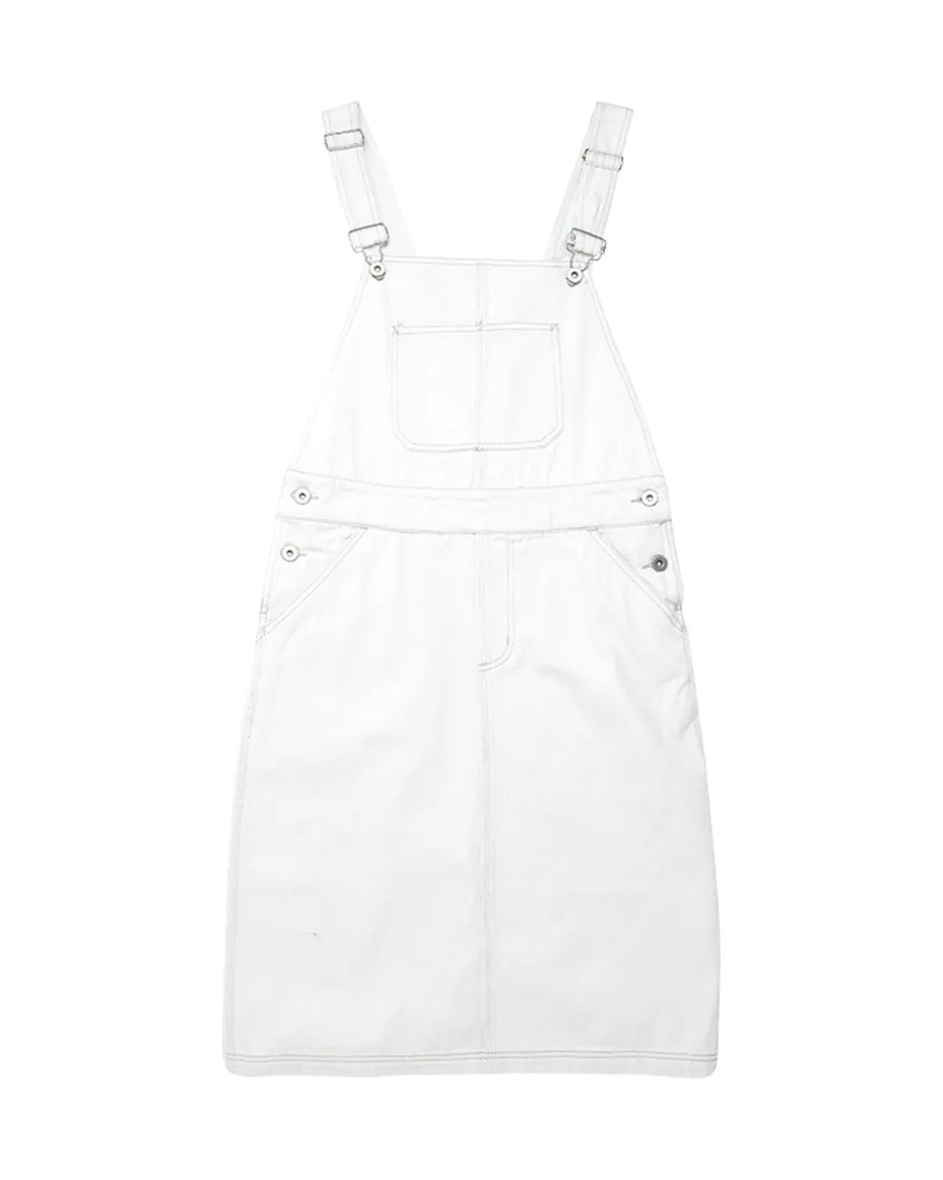 Overall Dress (Relaxed Fit) - Bleached White