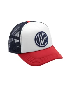 Pill Trucker Hat - Red-Navy