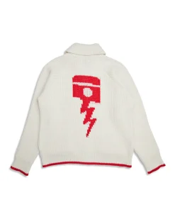 Piston Shawl Cardigan - Dirty White