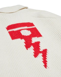 Piston Shawl Cardigan - Dirty White