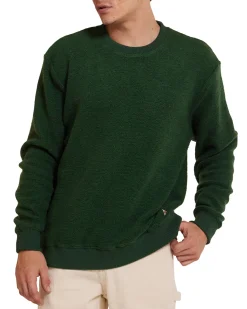 Reo Textured Fleece - Forest Green