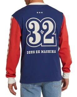 Round Up Long Sleeve Tee - Red-Blue