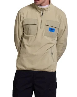 Section Zip Neck Fleece - Sage Green