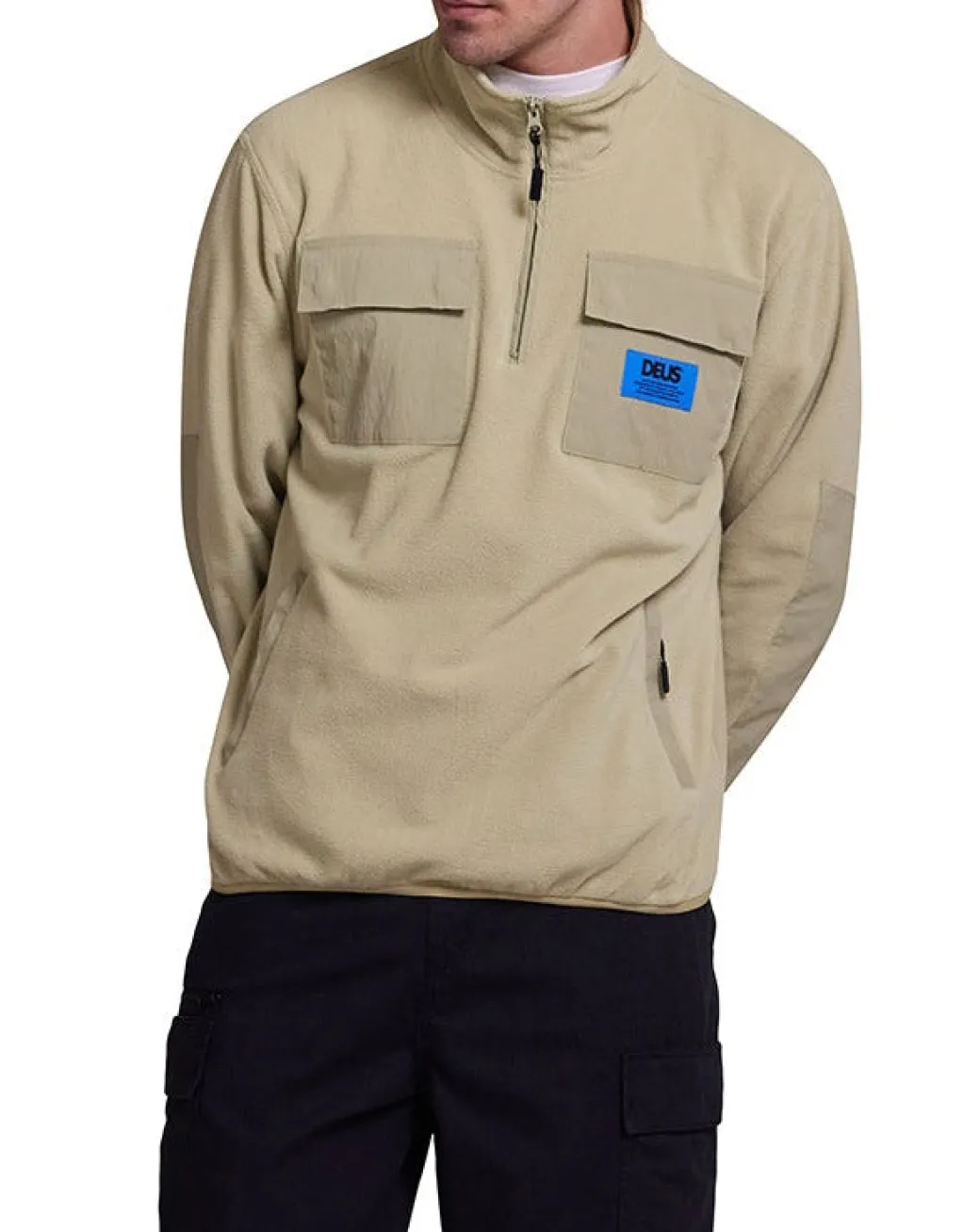 Section Zip Neck Fleece - Sage Green