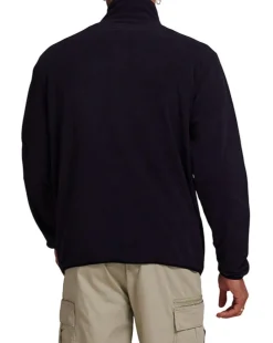 Section Zip Neck Fleece - Black