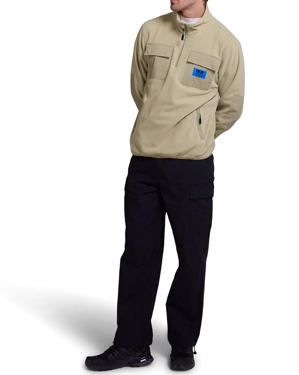 Section Zip Neck Fleece - Sage Green