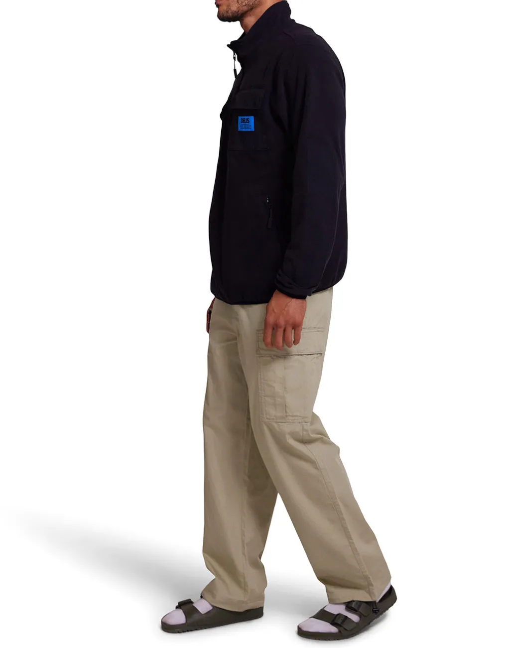 Section Zip Neck Fleece - Black