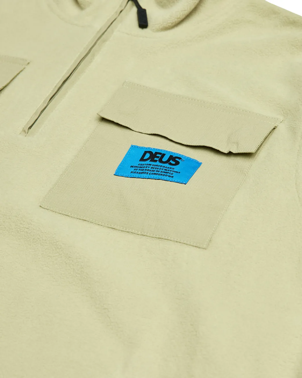 Section Zip Neck Fleece - Sage Green
