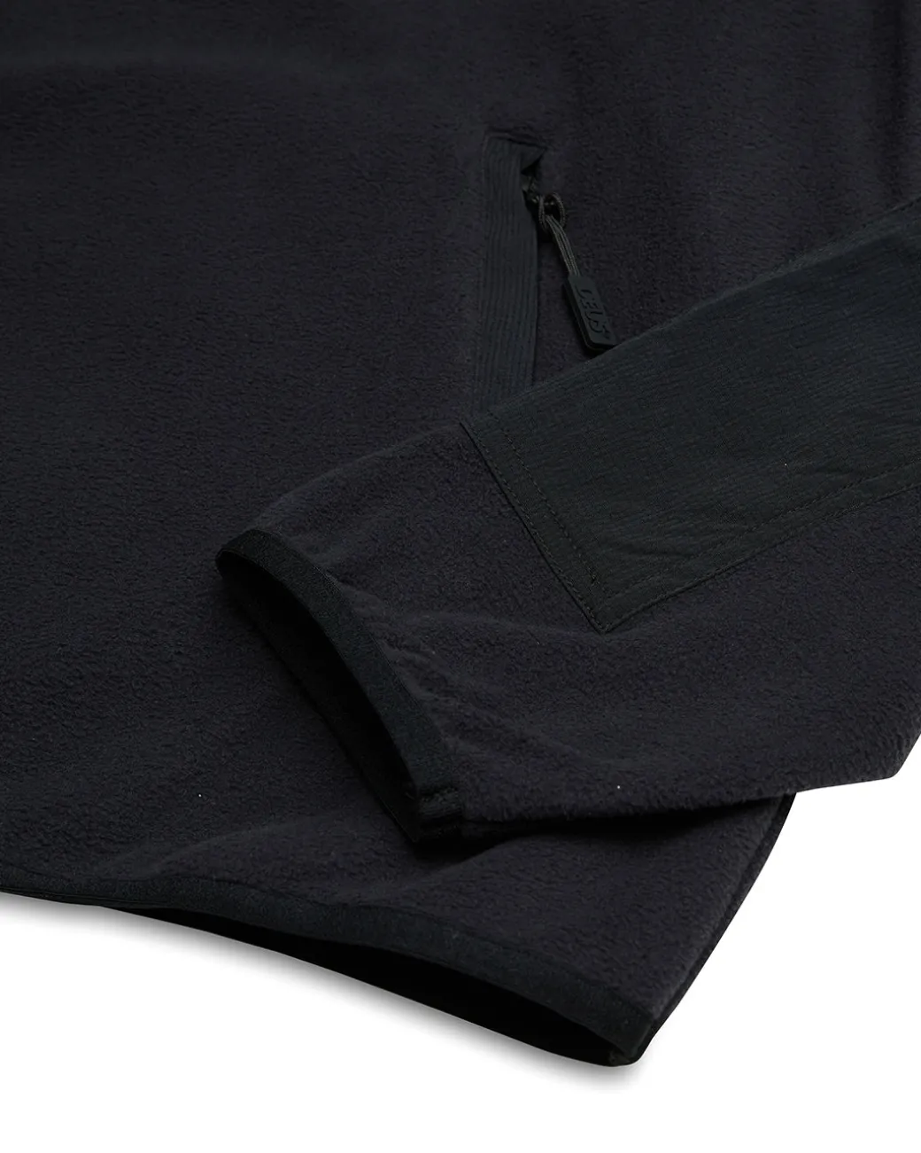 Section Zip Neck Fleece - Black