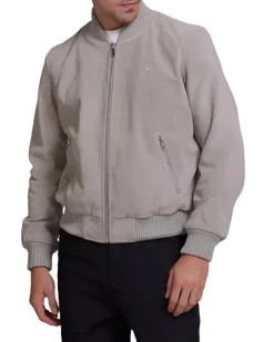 Thunder Suede Bomber - Dirty White