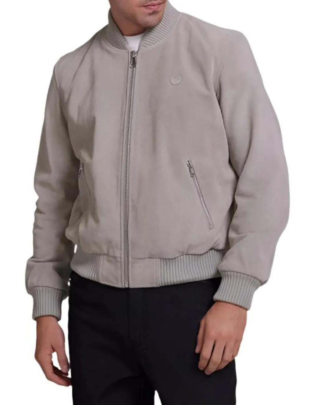 Thunder Suede Bomber - Dirty White