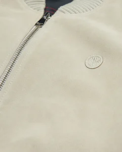 Thunder Suede Bomber - Dirty White