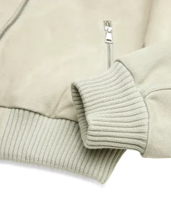 Thunder Suede Bomber - Dirty White