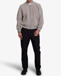 Thunder Suede Bomber - Dirty White