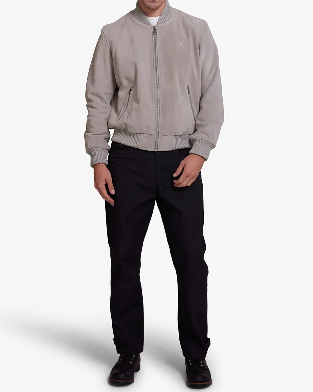 Thunder Suede Bomber - Dirty White