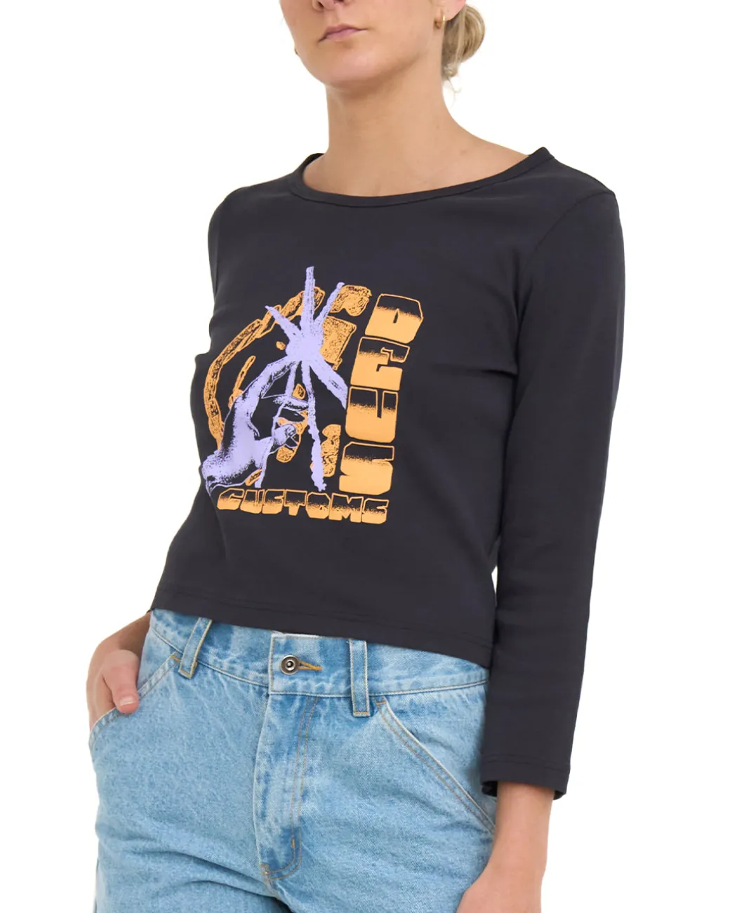 Unhenged Long Sleeve Top - Anthracite