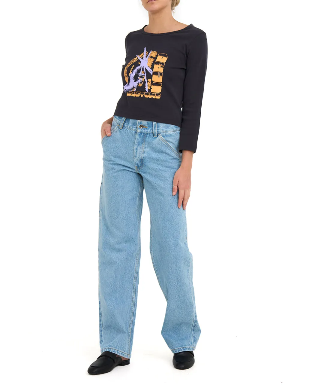 Unhenged Long Sleeve Top - Anthracite