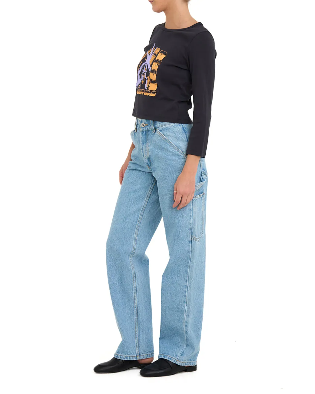 Unhenged Long Sleeve Top - Anthracite
