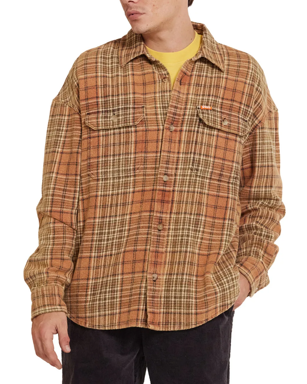 Vacay Check Shirt - Orange Check