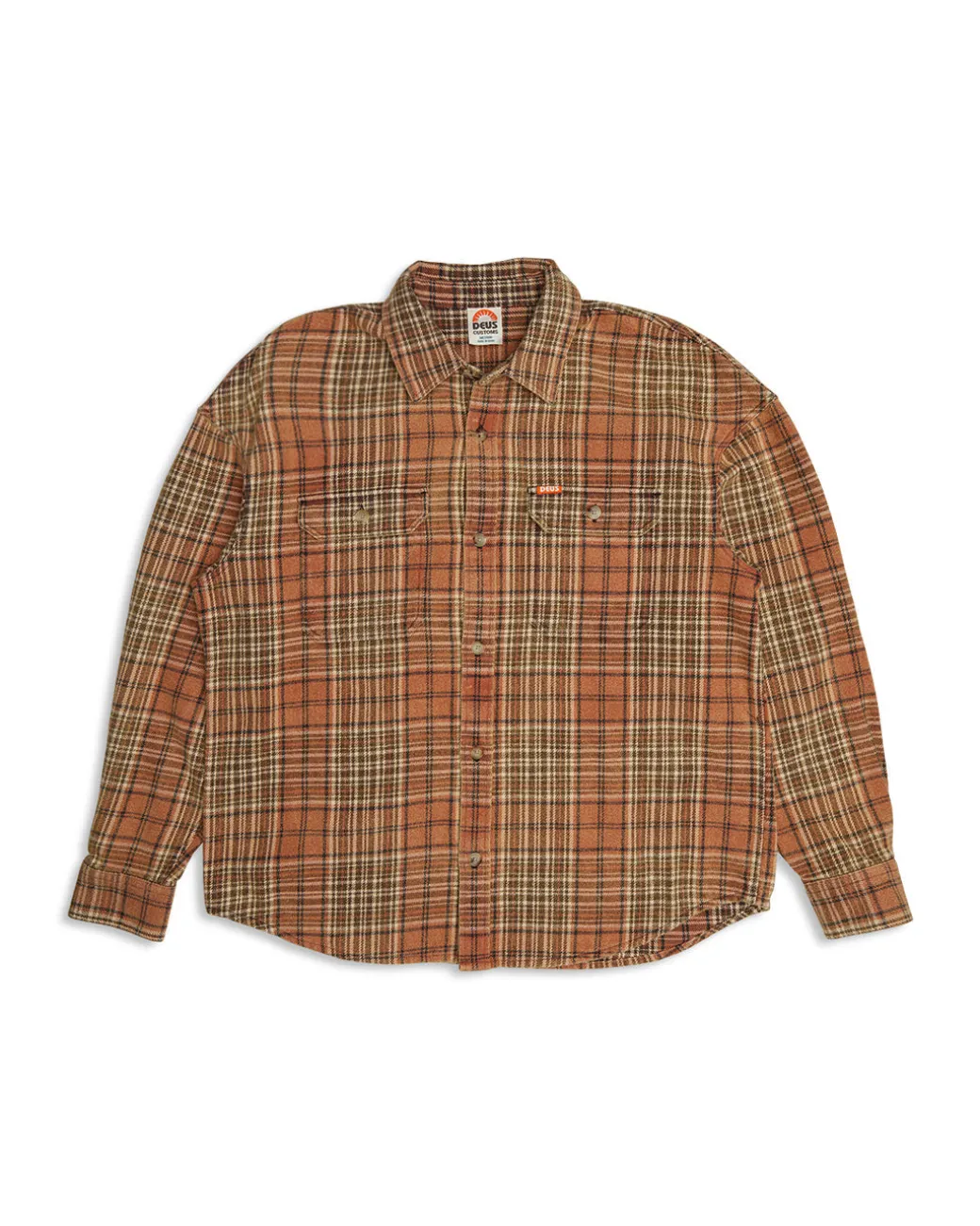 Vacay Check Shirt - Orange Check