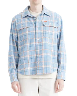 Vacay Check Shirt - Sky Blue