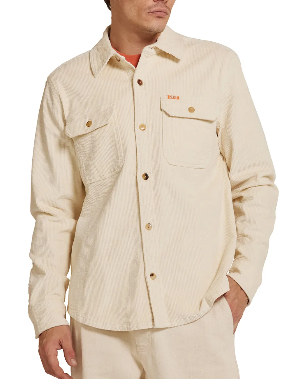 Vacay Cord Shirt - Dirty White