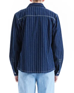 Vacay Stripe Denim Shirt - Indigo